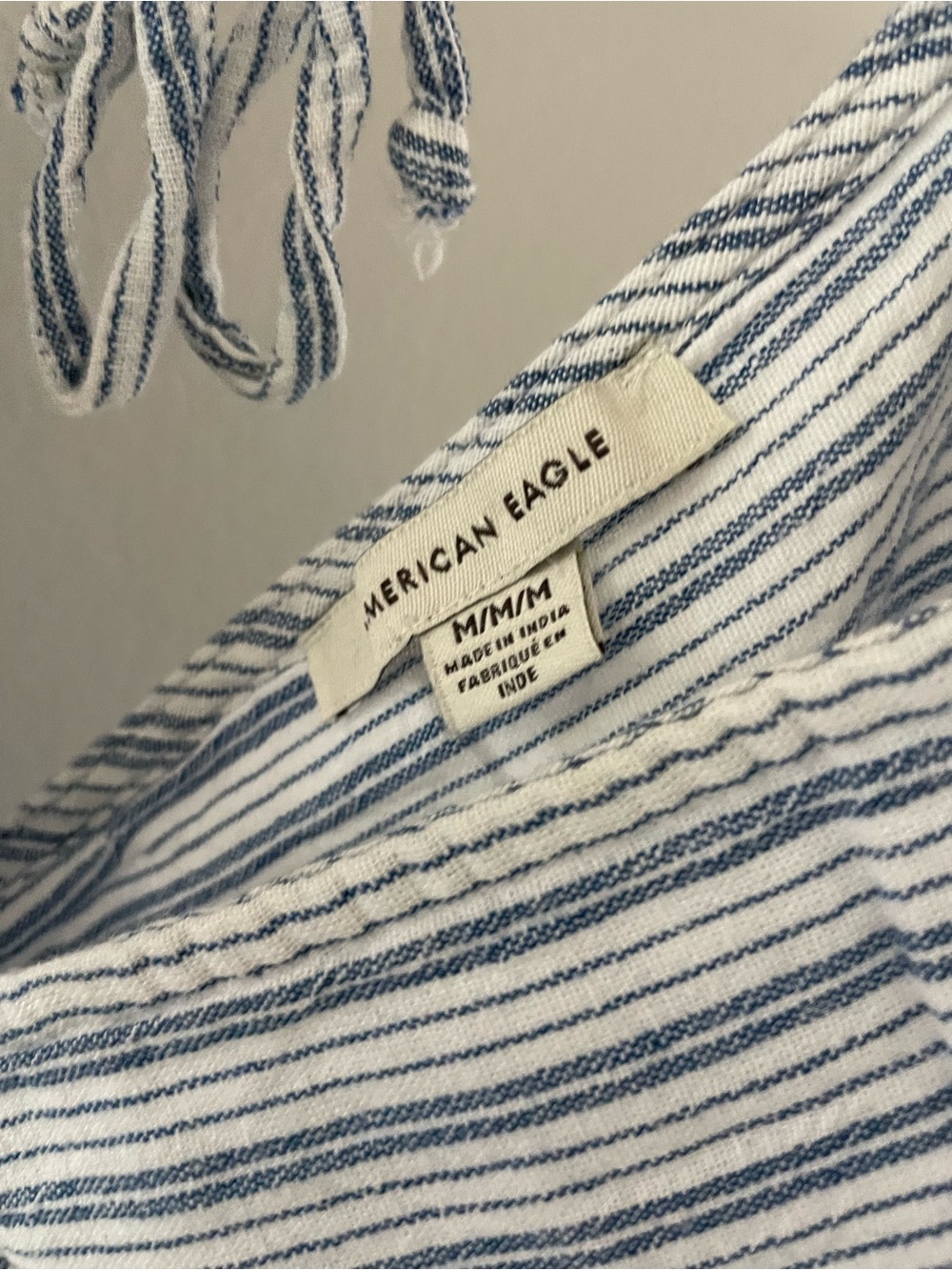 American Eagle Outfitters Blue and White Striped Mini Dress - Picture 4 of 5